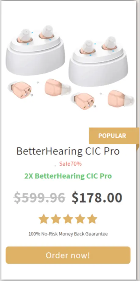 BetterHearing CIC Pro package price